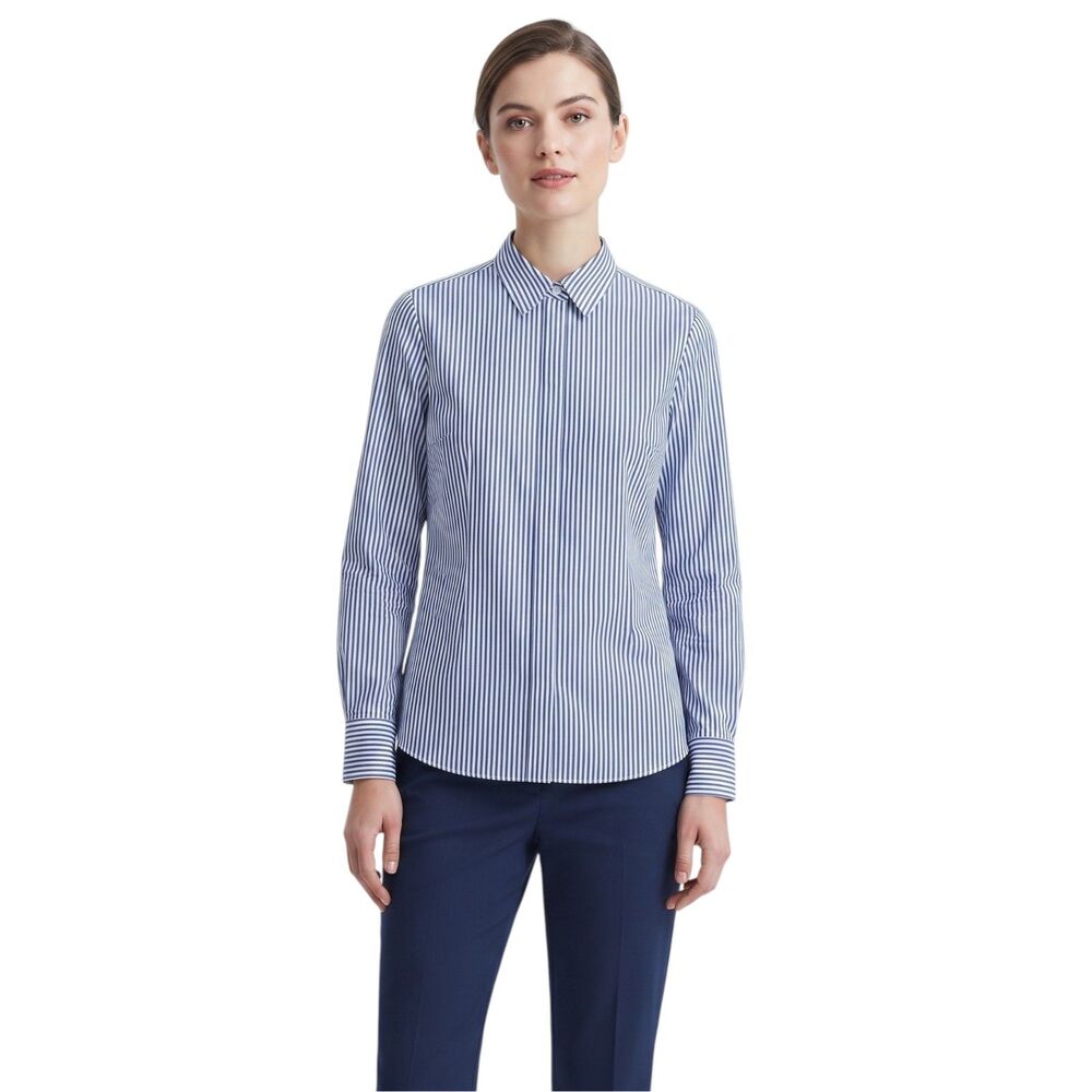 Philosophy Blue Striped Button Down Shirt Sz XS